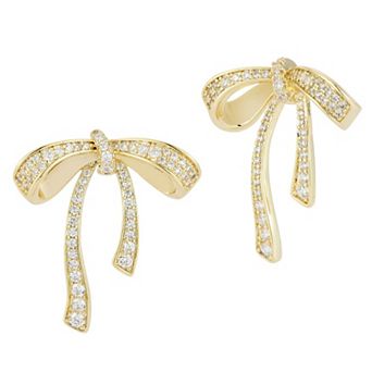 Everyday by Sunkissed Pave Draped Bow Stud Earrings