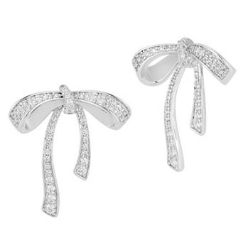 Everyday by Sunkissed Pave Draped Bow Stud Earrings