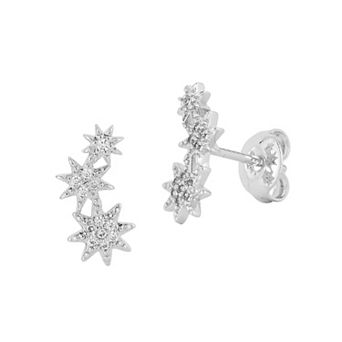 Everyday by Sunkissed Cubic Zirconia Tri Sun Stud Earrings
