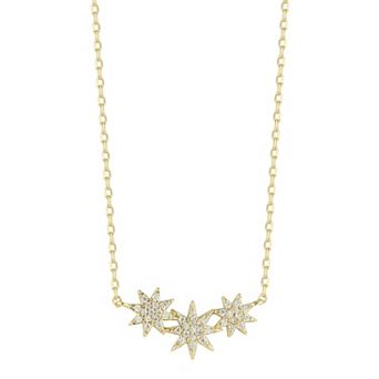 Everyday by Sunkissed Cubic Zirconia Tri Sun Pendant Necklace
