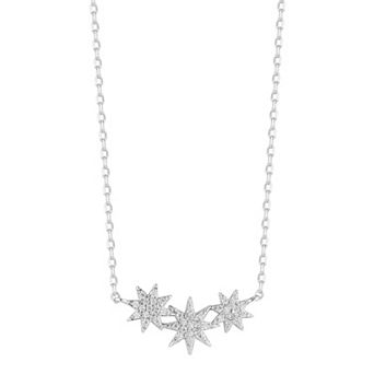 Everyday by Sunkissed Cubic Zirconia Tri Sun Pendant Necklace