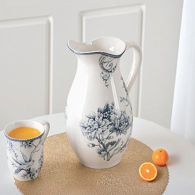 222 Fifth Adelaide Floral Serving Pitcher