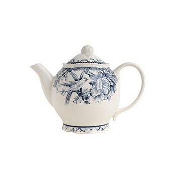 222 Fifth Adelaide Floral & Bird Design Porcelain Teapot