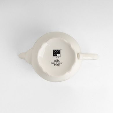 222 Fifth Adelaide Floral & Bird Design Porcelain Teapot