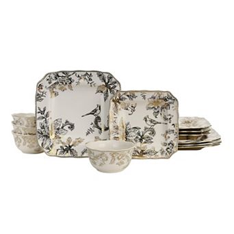 222 Fifth Christmas Lane Electroplate 12 pc Dinnerware Set