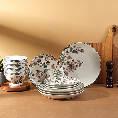 222 Fifth Perse 12-Piece Dinnerware Set for 4