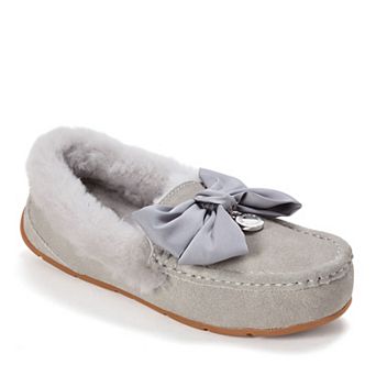 Dearfoams Fireside Women's Bow Accent Moccasin Slippers
