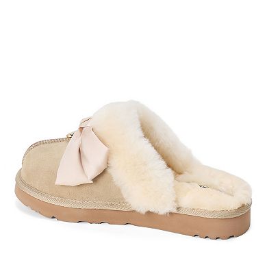 Dearfoams Fireside Women's Bow Accent Scuff Slippers