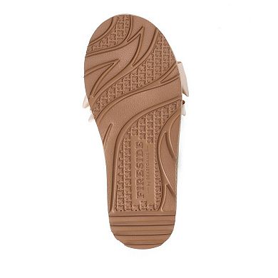Dearfoams Fireside Women's Bow Accent Scuff Slippers