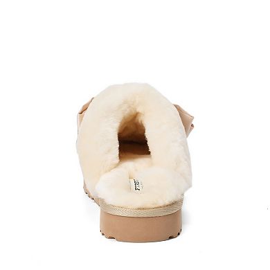 Dearfoams Fireside Women's Bow Accent Scuff Slippers