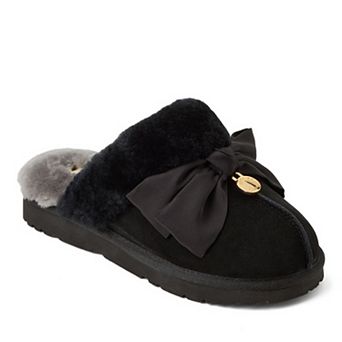Dearfoams Fireside Women's Bow Accent Scuff Slippers