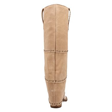 Dingo Texani Women's Leather Knee-High Boots With Studded Detail