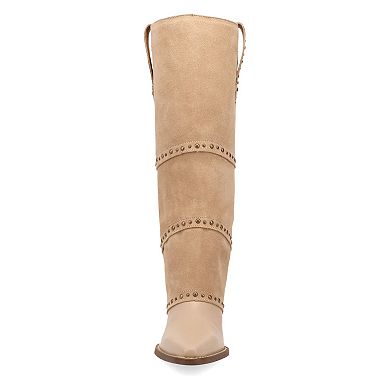 Dingo Texani Women's Leather Knee-High Boots With Studded Detail