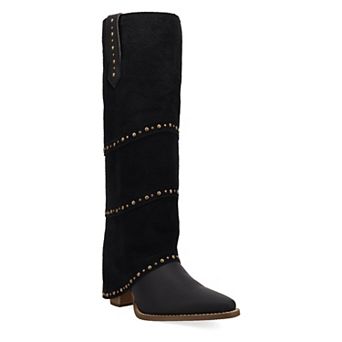 Dingo Texani Women's Leather Knee-High Boots With Studded Detail