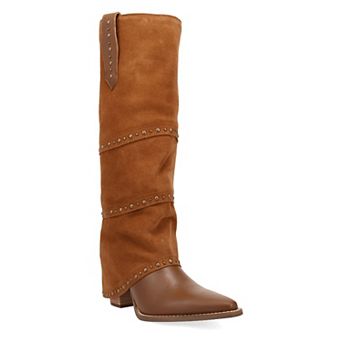 Dingo Texani Women's Leather Knee-High Boots With Studded Detail