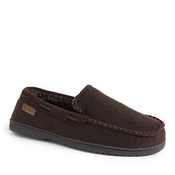 Dearfoams Keaton Men's Moc Toe Whipstitch Slippers