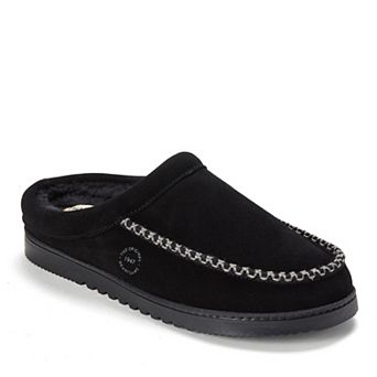 Dearfoams Beckett Men's Genuine Suede Slip-On Clog Slippers