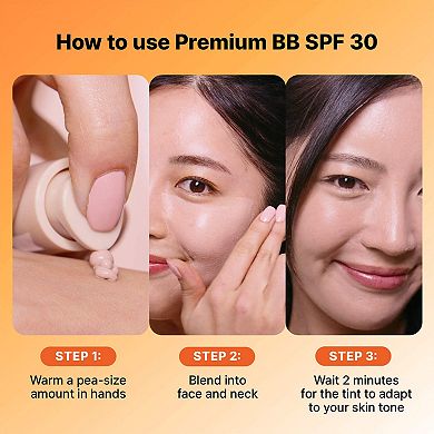 Premium BB All-Day Wear Korean Tinted Moisturizer with SPF 30