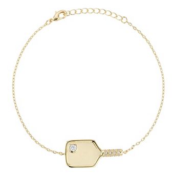 Everyday by Sunkissed Cubic Zirconia Pickleball Racket Bracelet