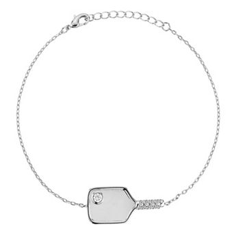 Everyday by Sunkissed Cubic Zirconia Pickleball Racket Bracelet
