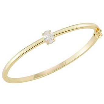 Everyday by Sunkissed Oval Cubic Zirconia Prong Bangle Bracelet