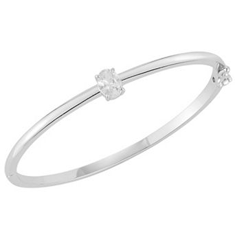 Everyday by Sunkissed Oval Cubic Zirconia Prong Bangle Bracelet