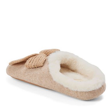 Dearfoams Josie Women's Knit Clog Bow Slippers