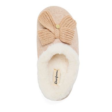 Dearfoams Josie Women's Knit Clog Bow Slippers