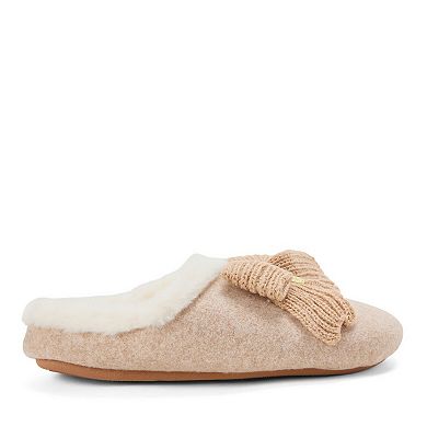 Dearfoams Josie Women's Knit Clog Bow Slippers