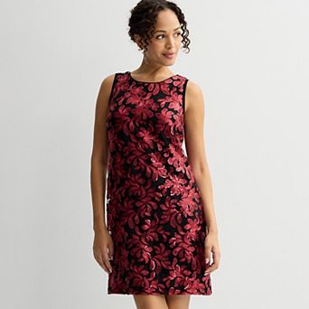 Women's Robbie Bee Floral Sequin Mini Dress