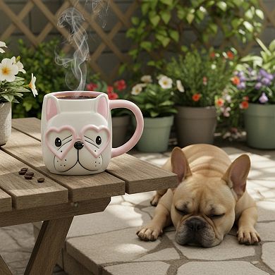 10 Strawberry Street Puppy Love Figural Mug 4-Piece Set