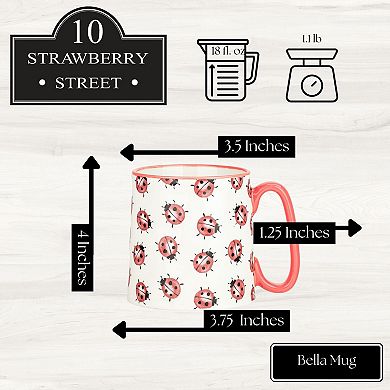 10 Strawberry Street 4-Piece Bella Ladybug Mug Set