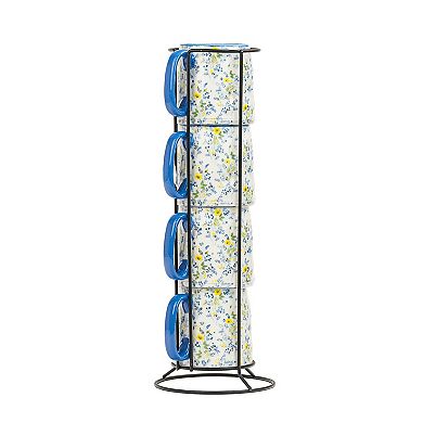 10 Strawberry Street Bella Meadowlight Espresso Demitasse Stack 4-Piece Set