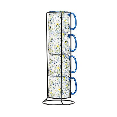 10 Strawberry Street Bella Meadowlight Espresso Demitasse Stack 4-Piece Set