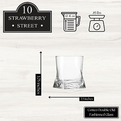 10 Strawberry Street 6-Piece Gotico Double Old Fashioned Glass Set