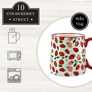 10 Strawberry Street Bella Strawberries Mug 4-Piece Set