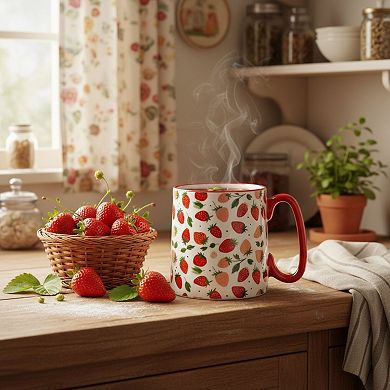 10 Strawberry Street Bella Strawberries Mug 4-Piece Set