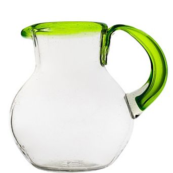 10 Strawberry Street Lime Rim Mexican Glassware Pitcher