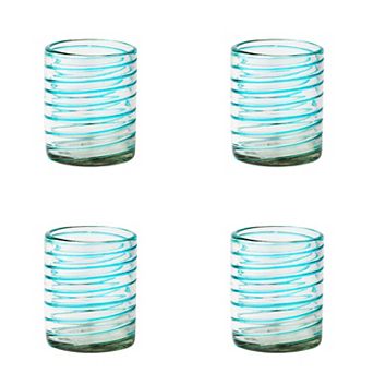 10 Strawberry Street 4 pc Meridia Mexican Glassware DOF Glasses Set