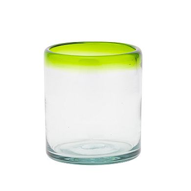 10 Strawberry Street 4-Piece Lime Rim Mexican Glassware DOF Set