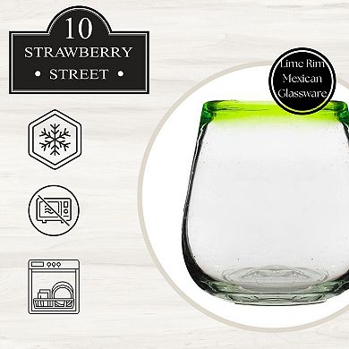 10 Strawberry Street 4-Piece Stemless Wine Glass Set