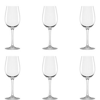 10 Strawberry Street 6 pc Vail Glassware White Wine Glass Set