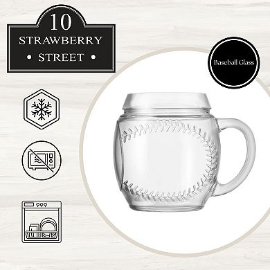 10 Strawberry Street 6-Piece Sports Glassware Baseball Mugs Set