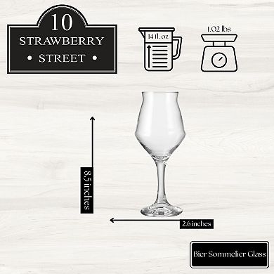 10 Strawberry Street 6-Piece Bier Sommelier Glass Set
