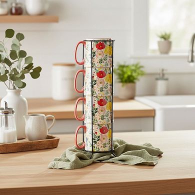 10 Strawberry Street Bella Espresso Demitasse Stack 4-Piece Set
