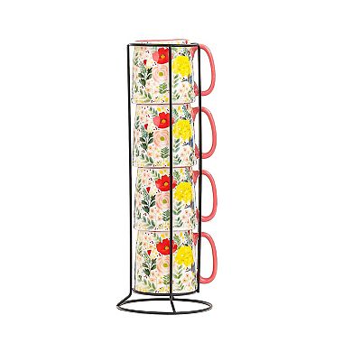 10 Strawberry Street Bella Espresso Demitasse Stack 4-Piece Set