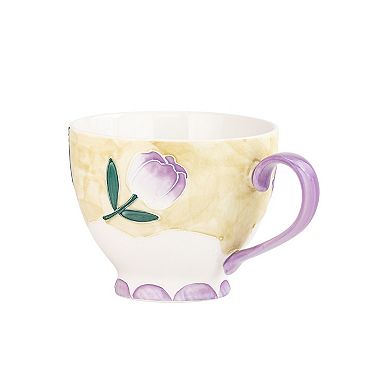 10 Strawberry Street Petaluxe Tulips Mug 4-Piece Set