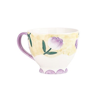 10 Strawberry Street Petaluxe Tulips Mug 4-Piece Set
