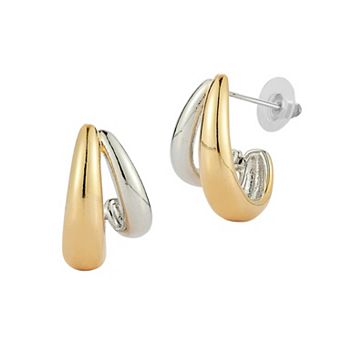 WINX Two Tone Double Hoop Earrings