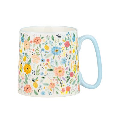 10 Strawberry Street Bella Bright Flowers Mug Set of 4